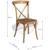 Chaise bistro en orme empilable