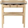 Table à rempoter en pin avec plateau zinc