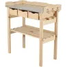 Table à rempoter en pin avec plateau zinc