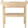 Table à rempoter en pin avec plateau zinc