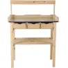 Table à rempoter en pin avec plateau zinc