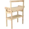 Table à rempoter en pin avec plateau zinc