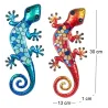 Lézard décoratif en métal et verre avec mosaique (Lot de 2)