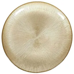 Assiette dorée en verre Royal (Lot de 6)