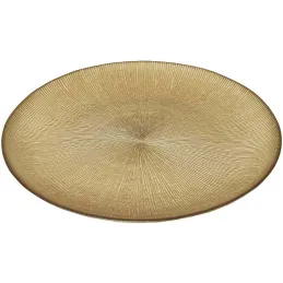 Assiette dorée en verre Royal (Lot de 6)