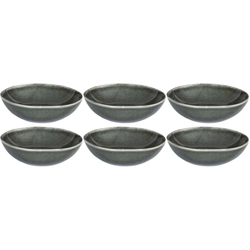 Assiette en grès vert Black Forest (Lot de 6)