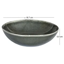 Assiette en grès vert Black Forest (Lot de 6)