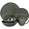Assiette en grès vert Black Forest (Lot de 6)