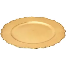 Dessous d'assiette en plastique doré Royal