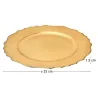 Dessous d'assiette en plastique doré Royal (Lot de 6)