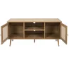 Set meuble TV en bois 2 portes et table basse 1 tiroir Bali