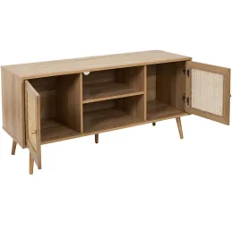 Set buffet 3 portes + meuble TV en bois 2 portes et table basse 1 tiroir Bali
