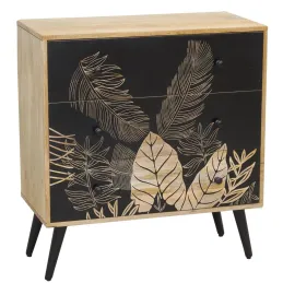 Commode en manguier naturel et teinté noir TROPICA