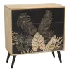 Commode en manguier naturel et teinté noir TROPICA