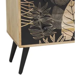 Commode en manguier naturel et teinté noir TROPICA