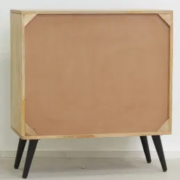 Commode en manguier naturel et teinté noir TROPICA