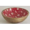 Corbeille en manguier et résine décor Edelweiss