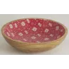 Corbeille en manguier et résine décor Edelweiss