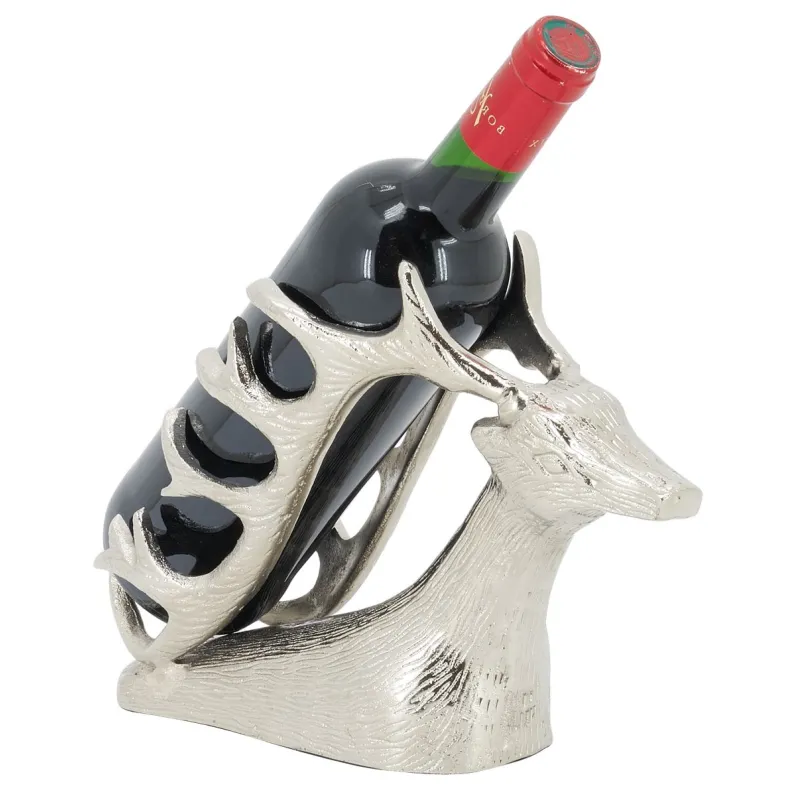 Porte-bouteille en aluminium en forme de cerf