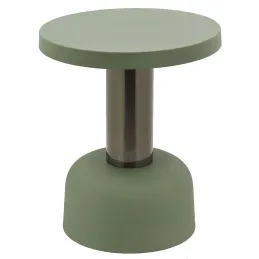 Table basse en métal kaki