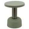 Table basse en métal kaki