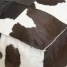 Pouf carré en peau de vache véritable