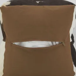 Pouf carré en peau de vache véritable