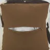 Pouf carré en peau de vache véritable
