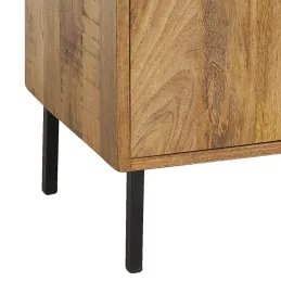 Commode en manguier naturel et teinté noir Damier