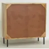 Commode en manguier naturel et teinté noir Damier
