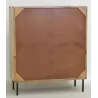 Commode en manguier naturel et teinté noir Damier