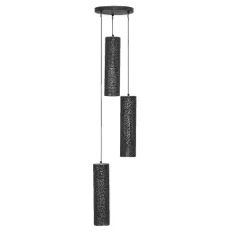 Suspension trio en métal cylindrique