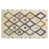 Tapis berbère en laine et coton tuftés multicolores