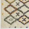 Tapis berbère en laine et coton tuftés multicolores