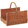 Panier à bûches en osier buff