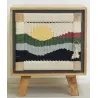 Chevet artisanal en manguier et coton tissé SUNSET