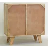Buffet artisanal en manguier et coton tissé SUNSET