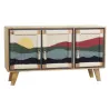 Buffet artisanal en manguier et coton tissé SUNSET