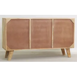 Buffet artisanal en manguier et coton tissé SUNSET