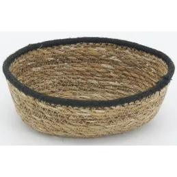 Corbeilles basses en jonc naturel (Lot de 3)