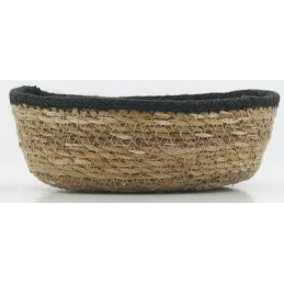 Corbeilles basses en jonc naturel (Lot de 3)