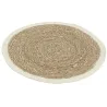 Sets de table ronds en jonc naturel et jute teinté (Lot de 6)