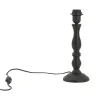 Pied de lampe en bois sculpté