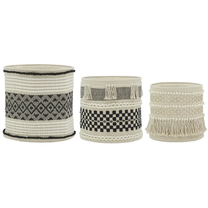 Corbeille de rangement en coton recyclé