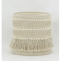 Corbeille de rangement en coton recyclé