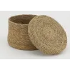 Boites rondes en jonc naturel (Lot de 3)