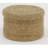 Boites rondes en jonc naturel (Lot de 3)