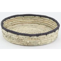 Corbeilles basses en jonc naturel (Lot de 3)