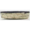Corbeilles basses en jonc naturel (Lot de 3)
