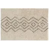 Tapis en coton naturel et noir 60 x 90 cm